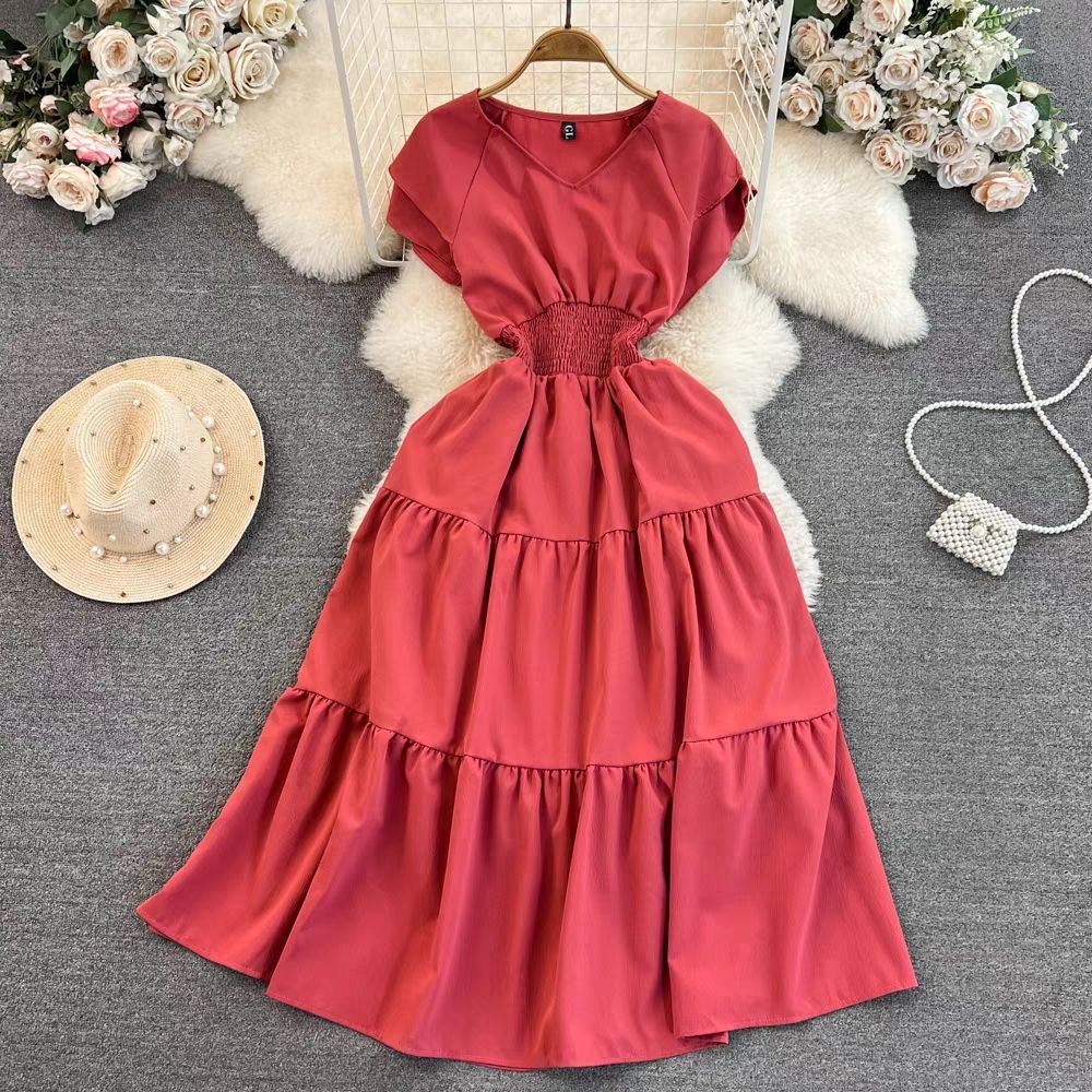 Summer vintage-style midi dress