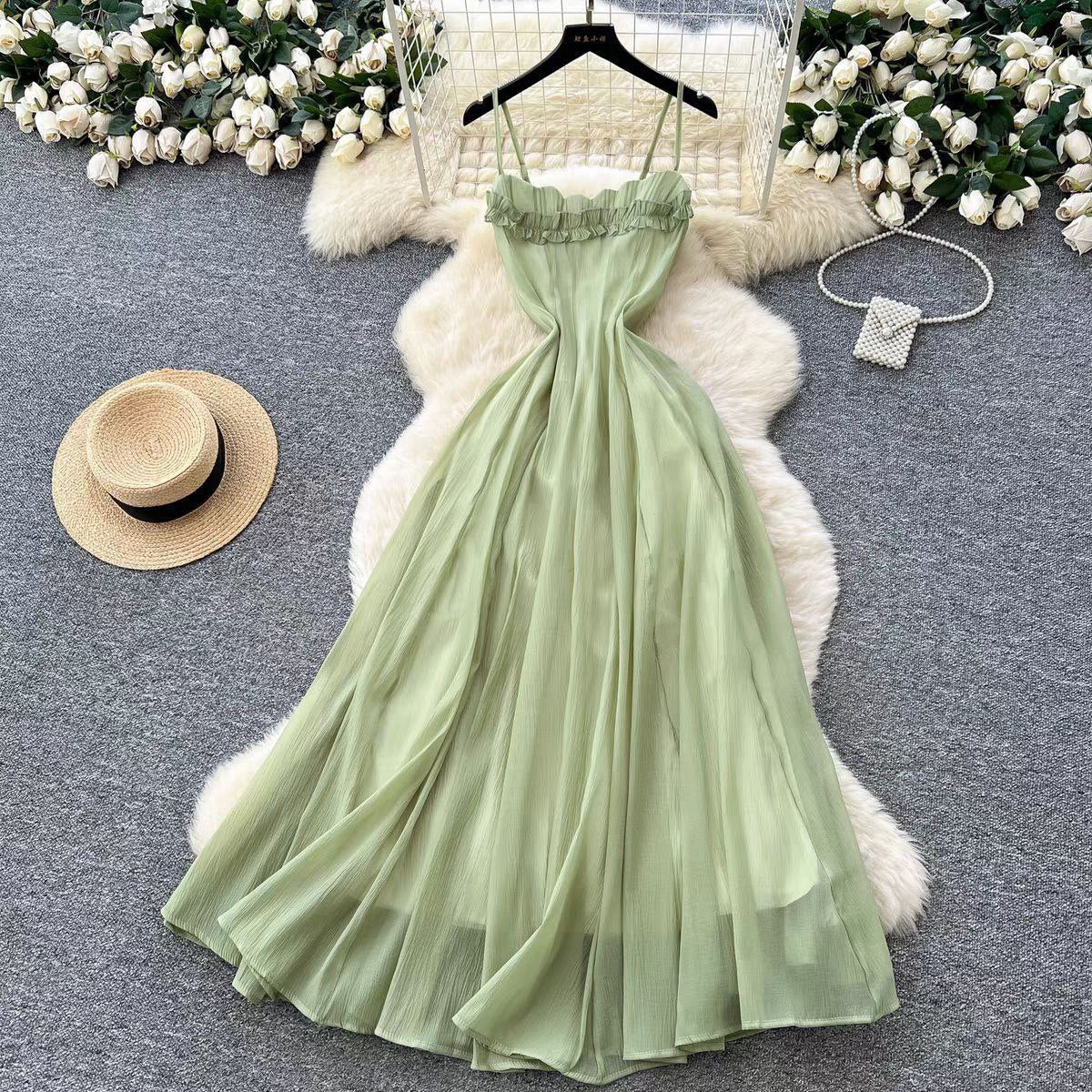 New light green women dress