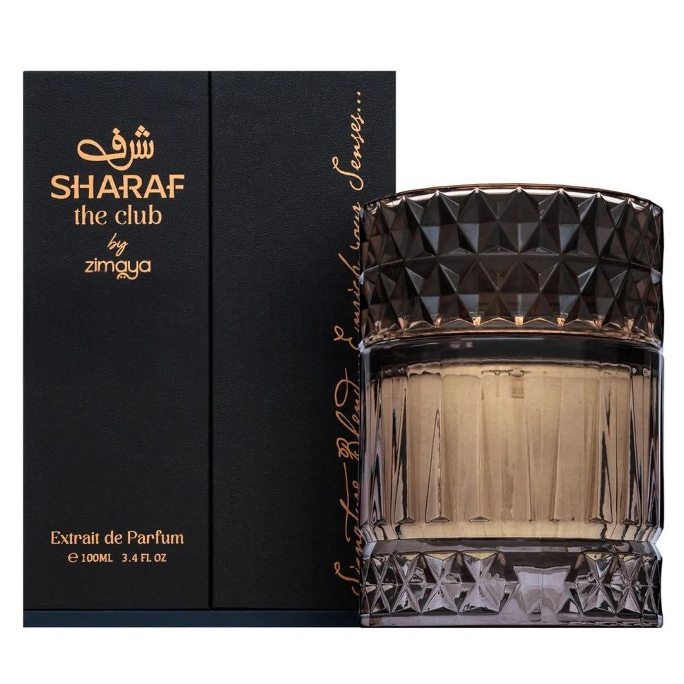 100ml bottle of Zimaya Sharaf The Club Extrait de Parfum