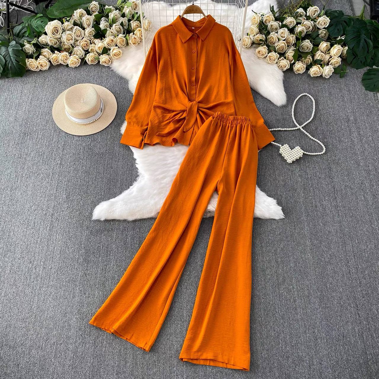 Burnt orange two piece co-ord set
