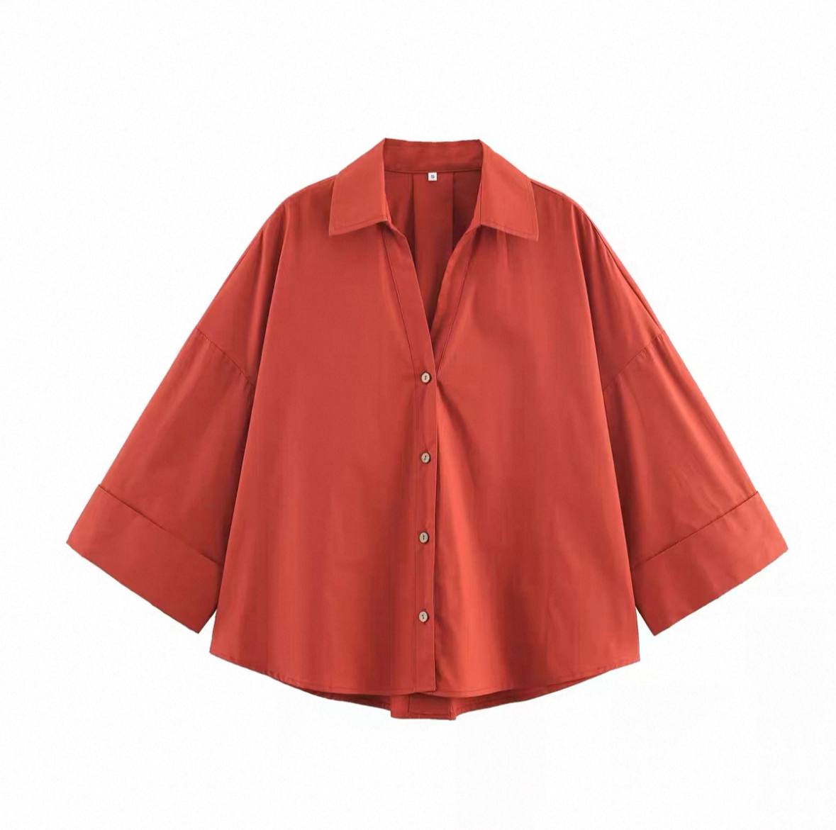 Burnt orange oversized blouse or shirt