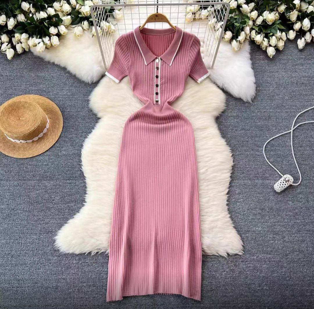 knitted long dress or knitted maxi dress