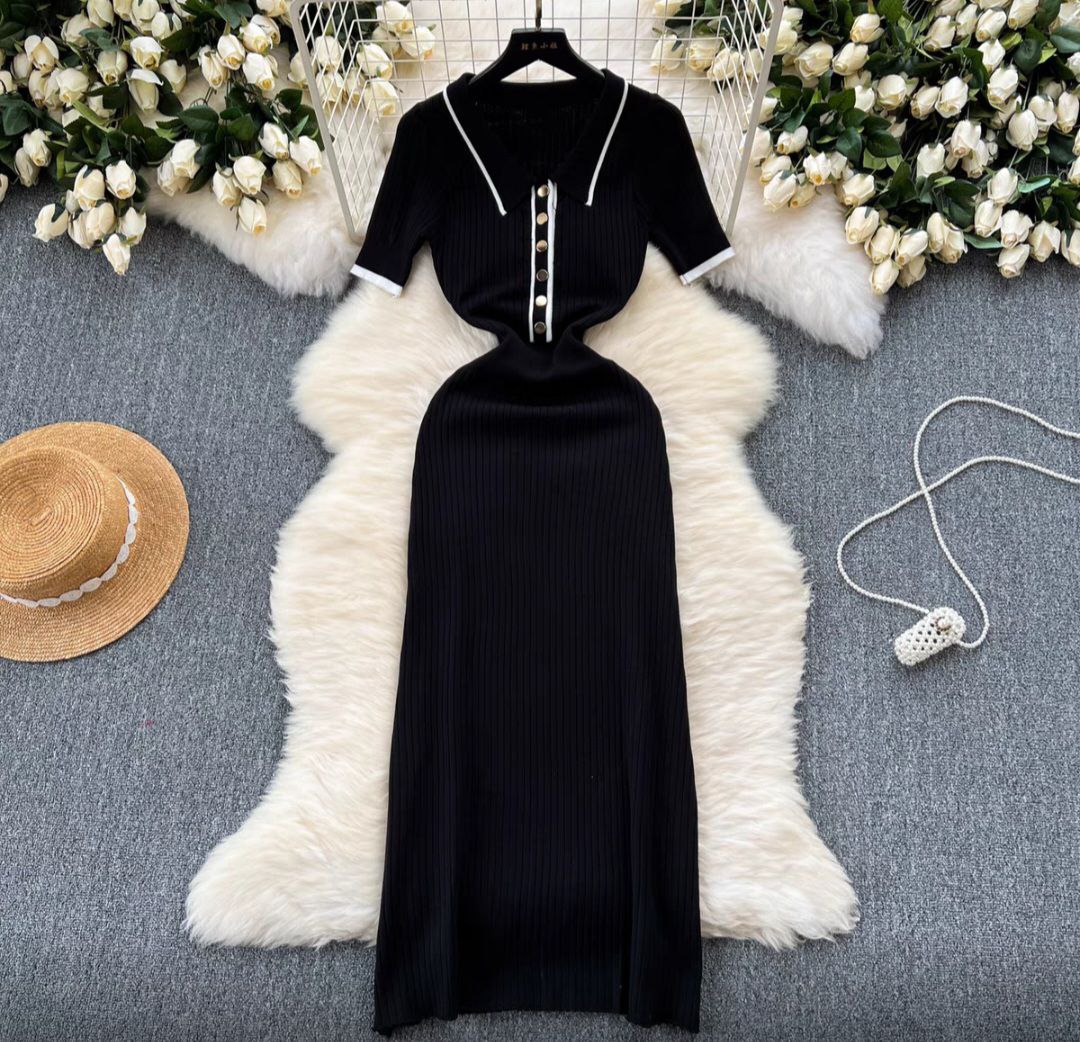 knitted long dress or knitted maxi dress