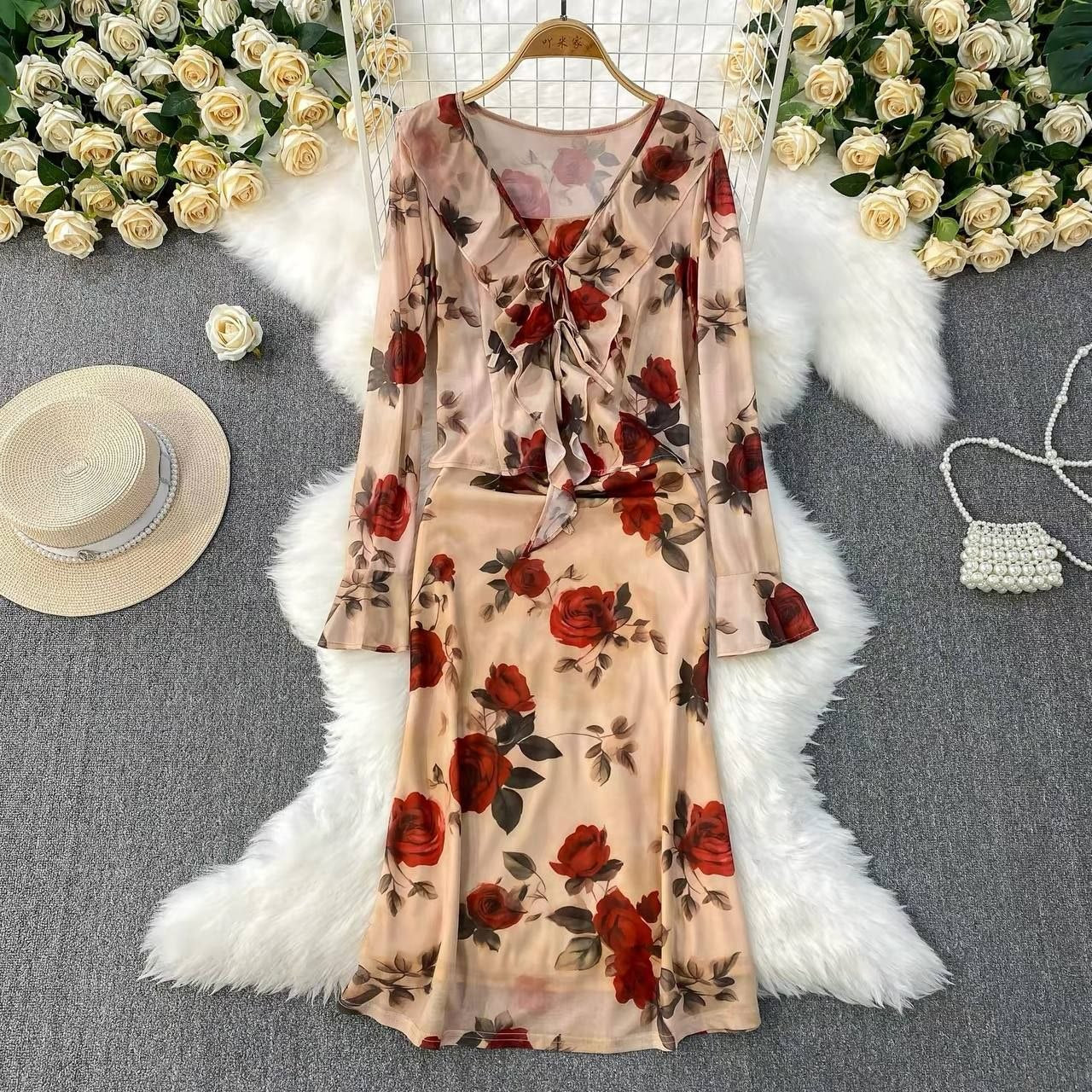 Two piece floral coordinates set