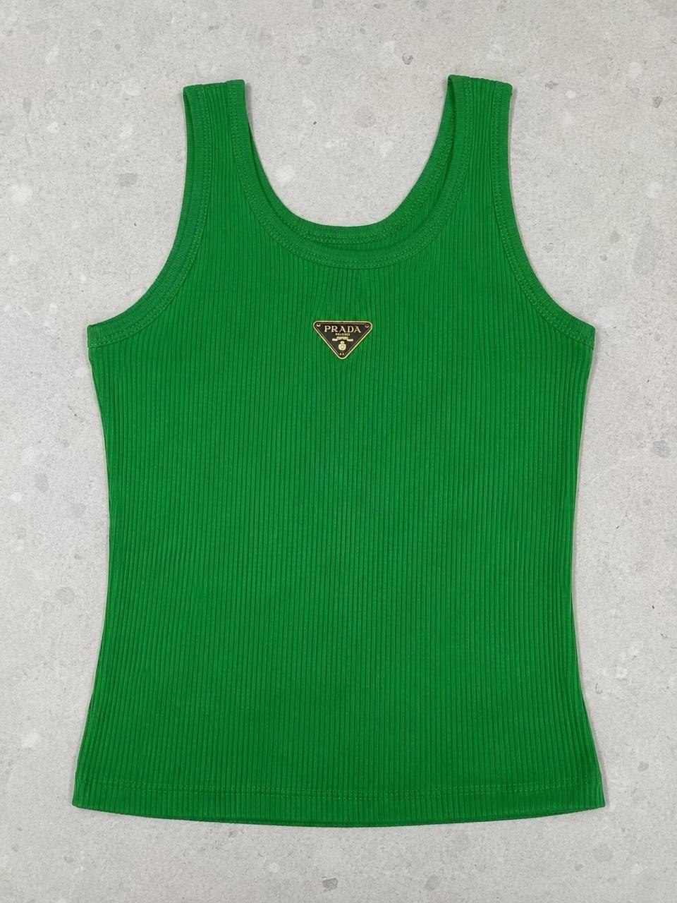 Prada Ribbed Knit Tank Top