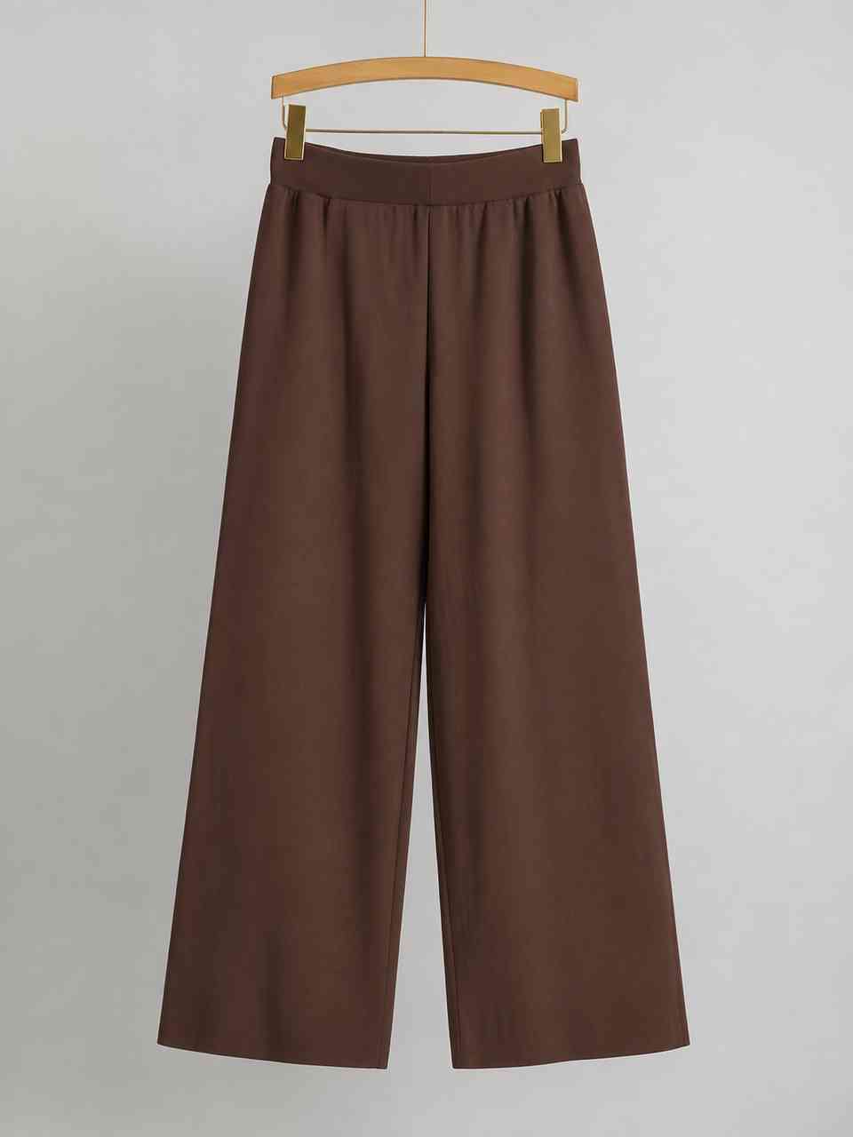 Brown wide leg trousers