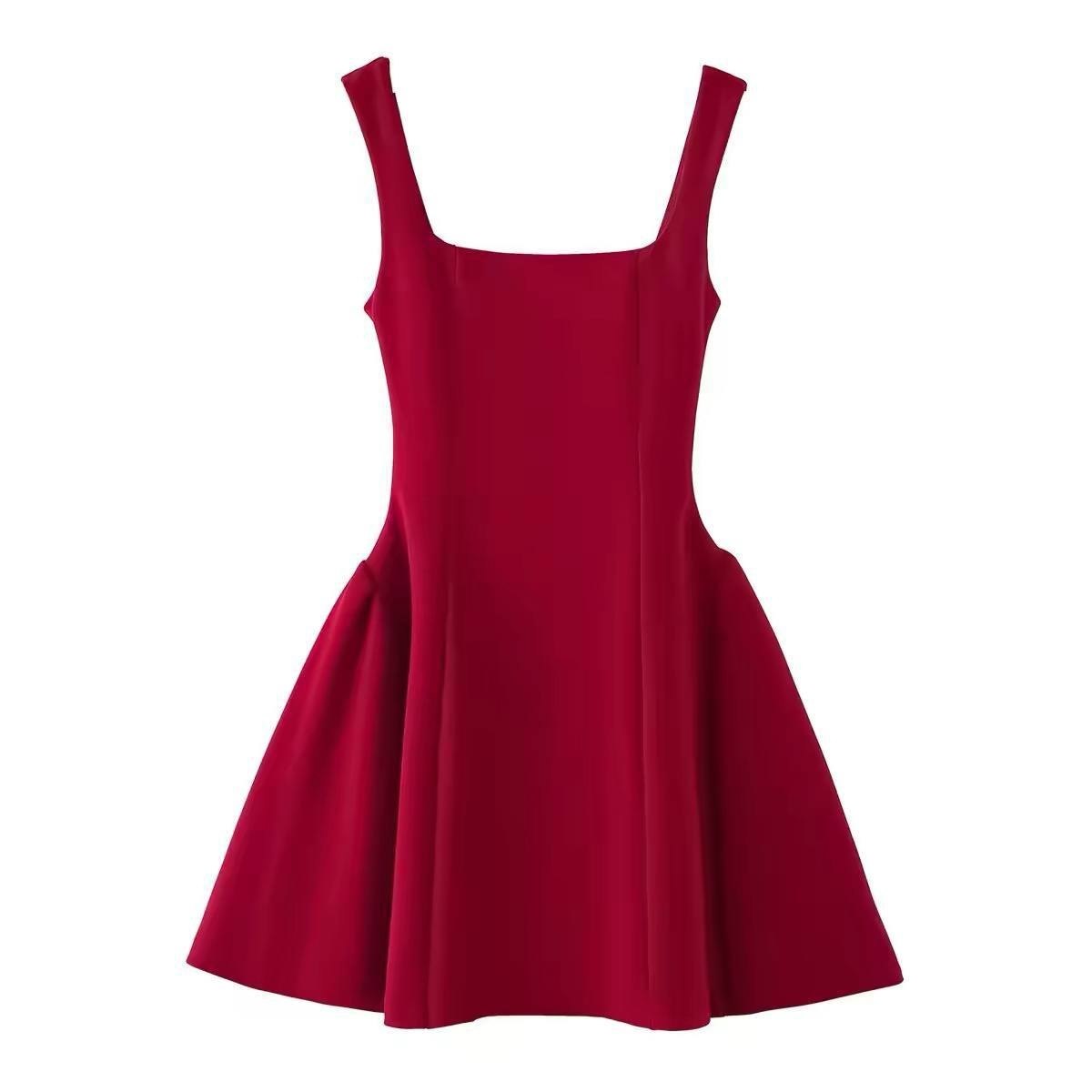 Red mini dress