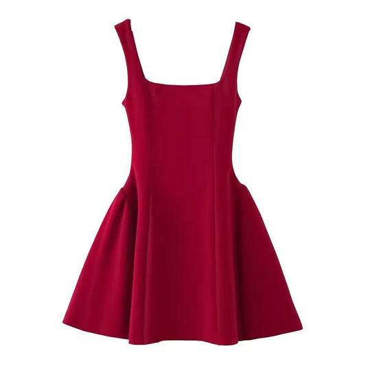 Red mini dress