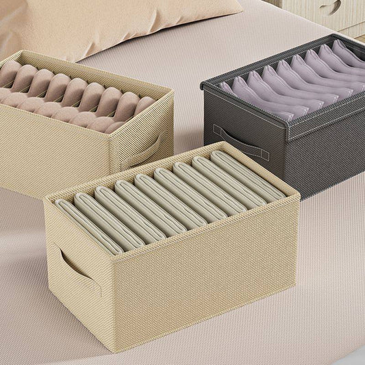 Foldable fabric storage bins