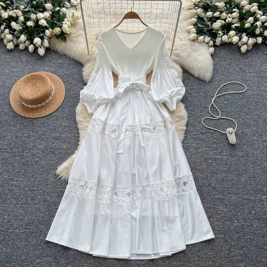 French Court inspired long dress