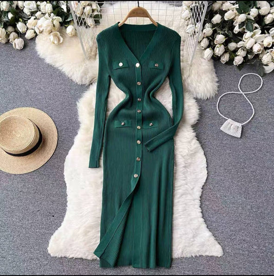 knitted midi sweater dresses