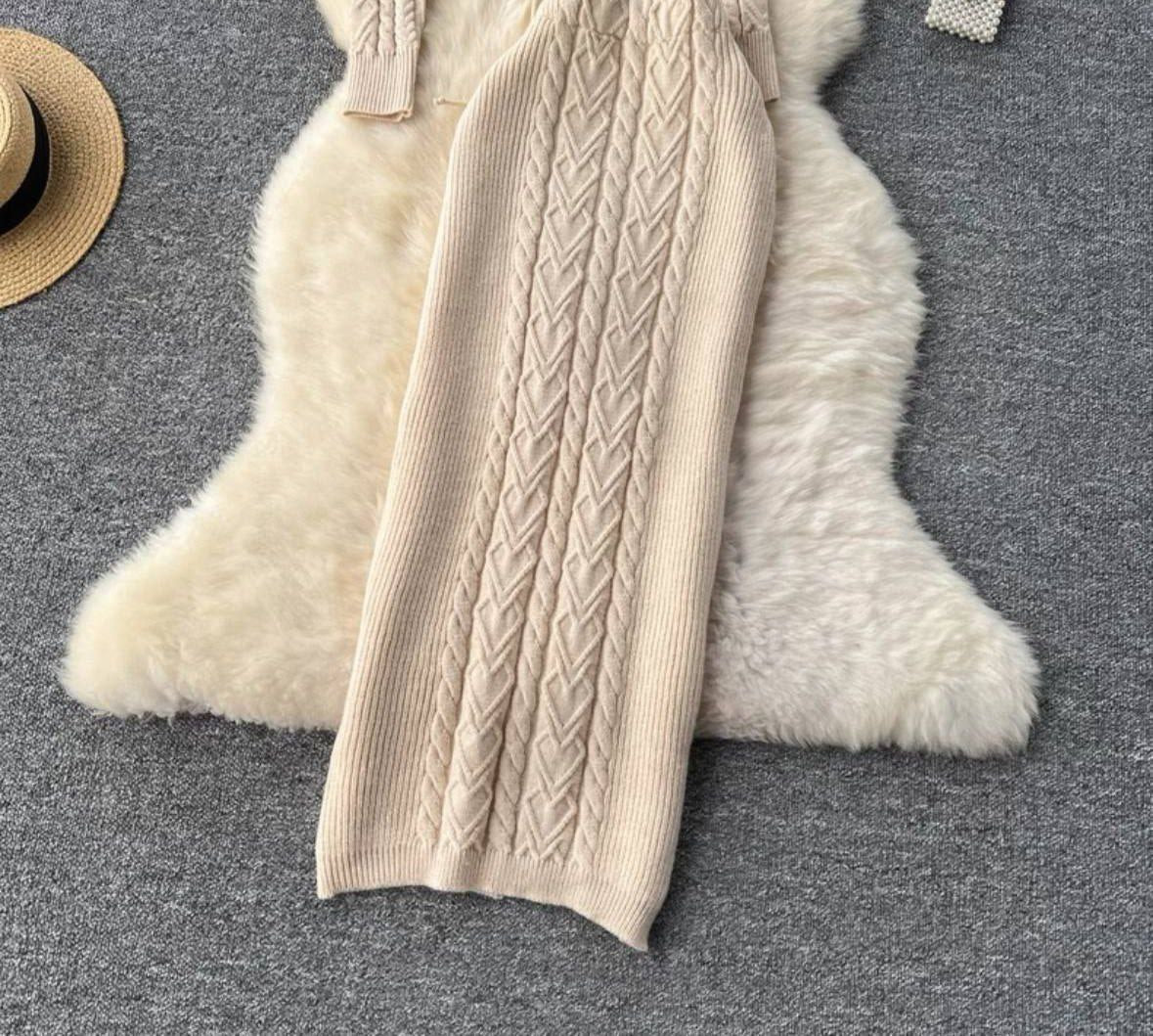 High Waist Twist Bodycon Skirt