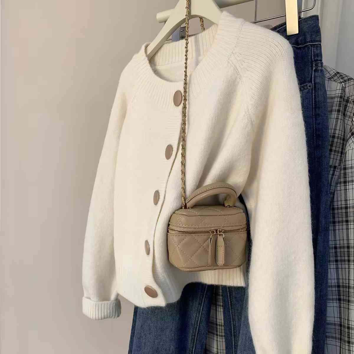 Soft cream knit cardigan