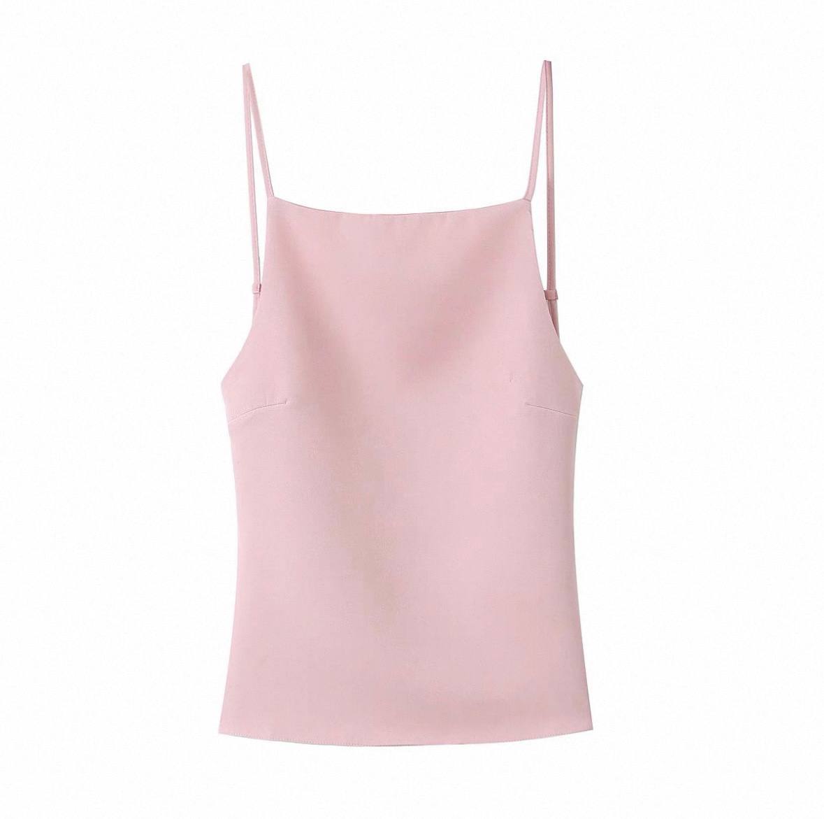 Spaghetti straps neck camisole top