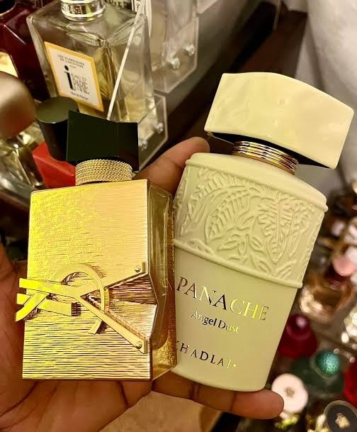 Panache Angel Dust by Khadlaj is a 100ml Eau de Parfum that serves as a decadent olfactory dessert