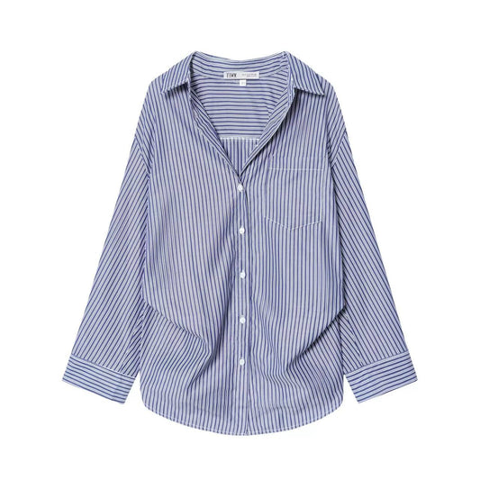 Oversized button-up top
