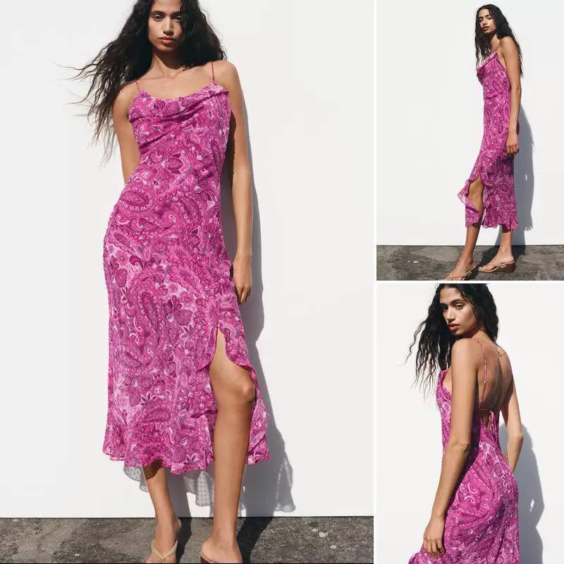 Zara Printed Midi Dress