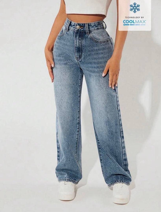 Baggy straight hight waist jeans
