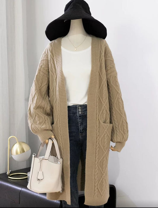 Plus-size cable-knit ensemble