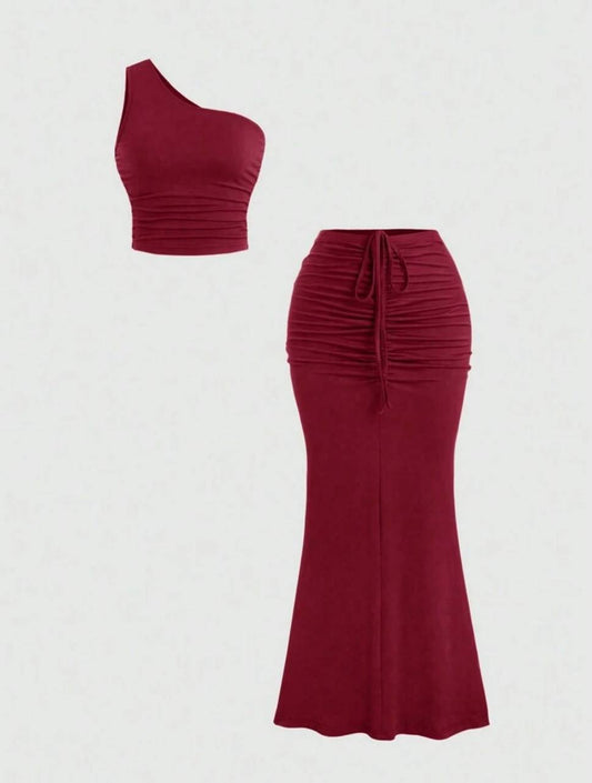 Slim casual skirt 2 set
