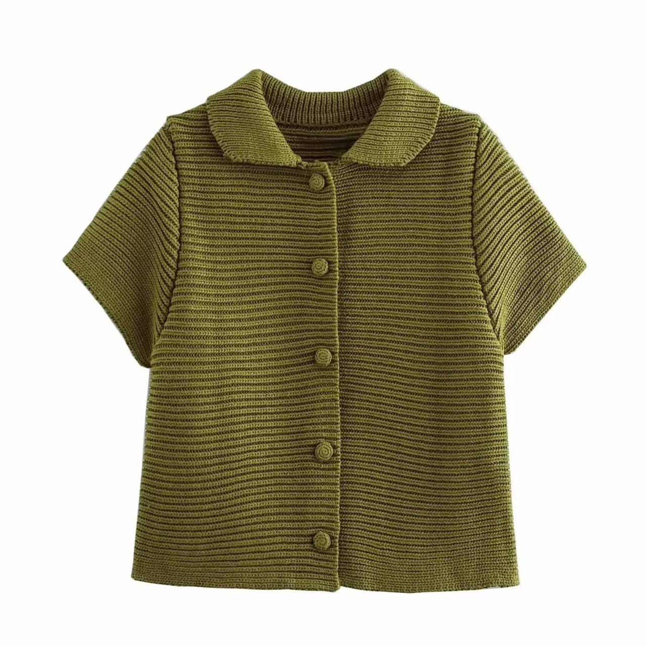 Zara Chunky Knit Peter Pan Collar Cardigan