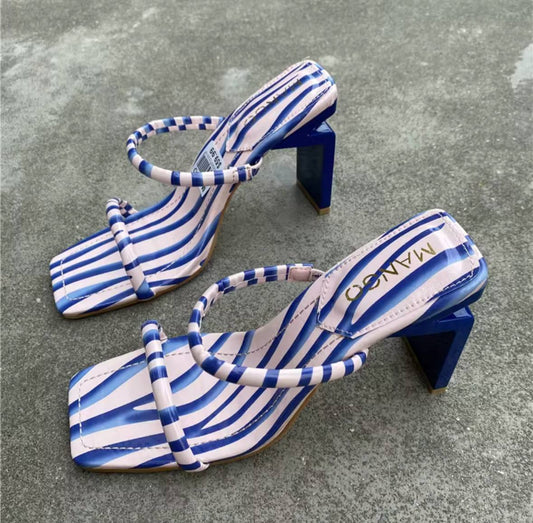 High heeled flip flops fairy shoes for outer wear