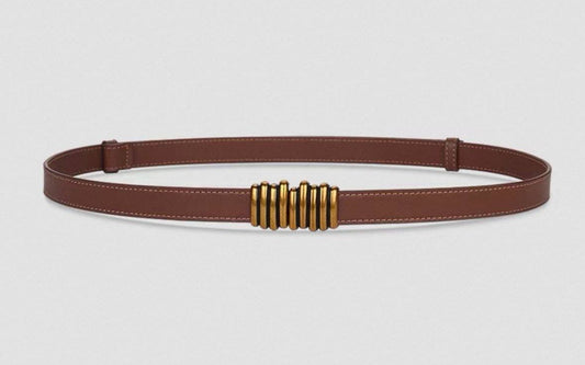 Women's thin leather belt