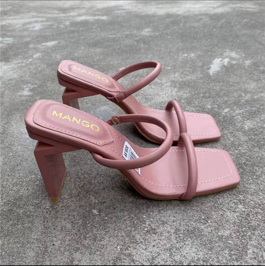 High heeled flip flops fairy shoes for outer wear