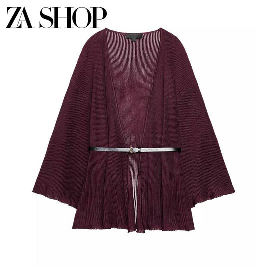 Zara Rib Knit Cardigan With Belt in