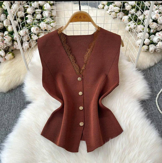 New vintage elegant vest top