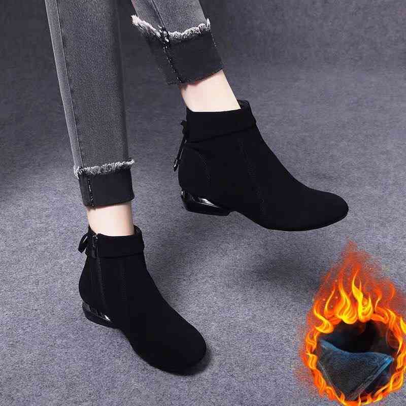 women's faux-suede thermal ankle boots