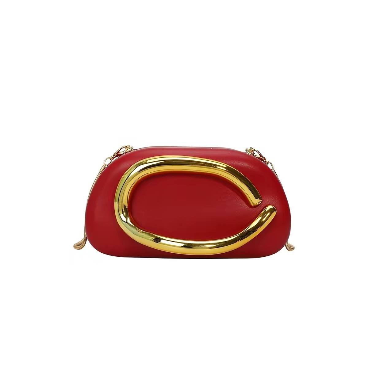 Red evening clutch bag