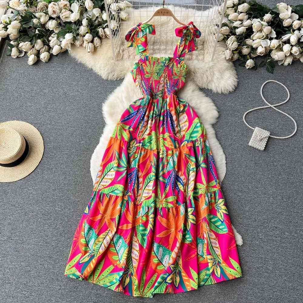 Vibrant fuchsia maxi dress
