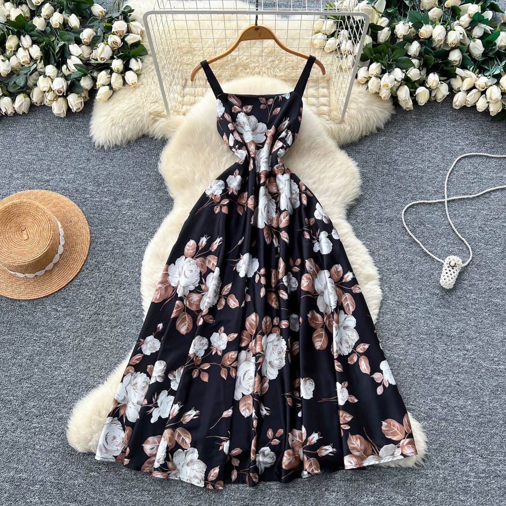 Black floral dress