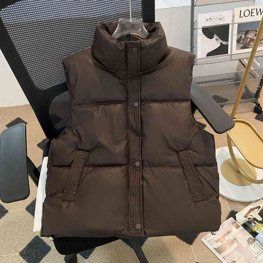 Women's cropped puffer vest