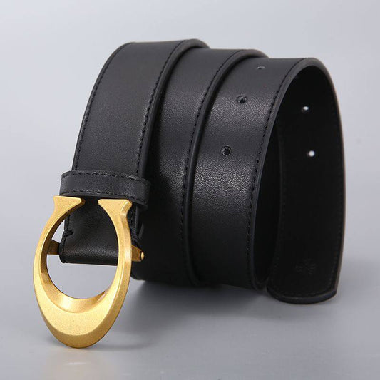 Coach C-buckle leather belt