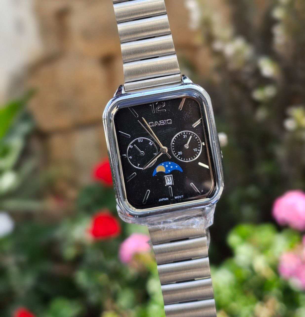Clean Casio styles, modern square design, and premium metal finishes
