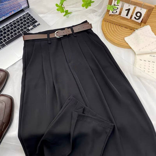 Women's high waisted wide leg tailored trousers