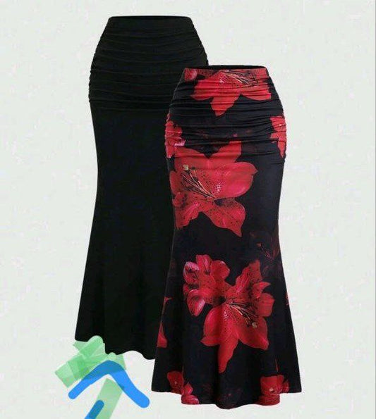 Pleated Fishtail Skirt for women