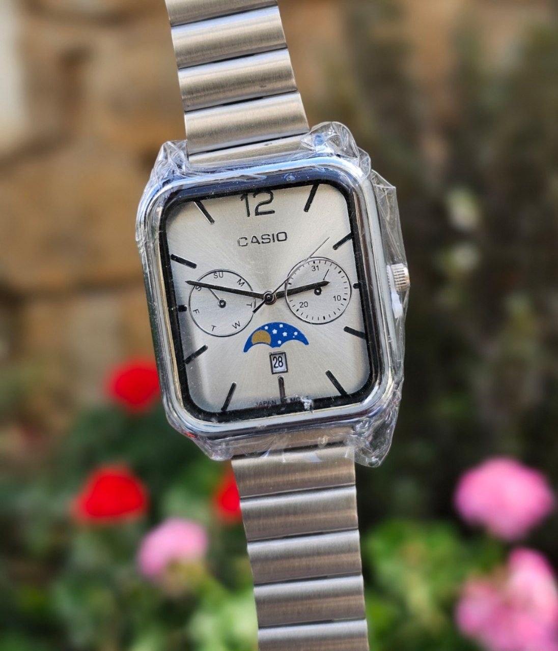 Clean Casio styles, modern square design, and premium metal finishes