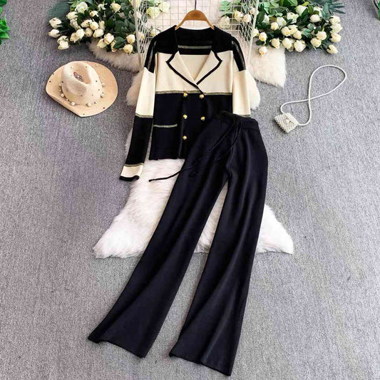 Chanel-inspired chic knitted two-piece co-ord set
