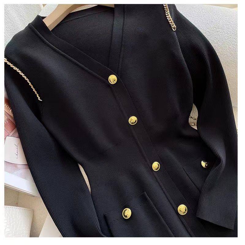 Knitted button-down garment