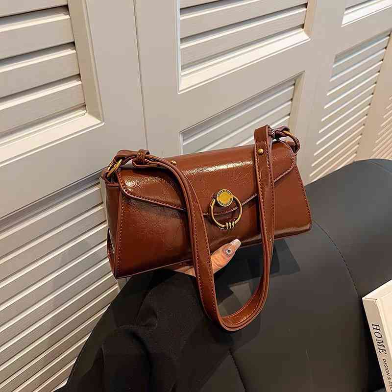 Retro inspired small flap shoulder bag