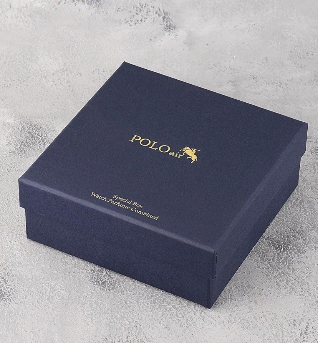Polo Air Men's Wristwatch and 55 ml Perfume Set in Stylish Gift Box Combination