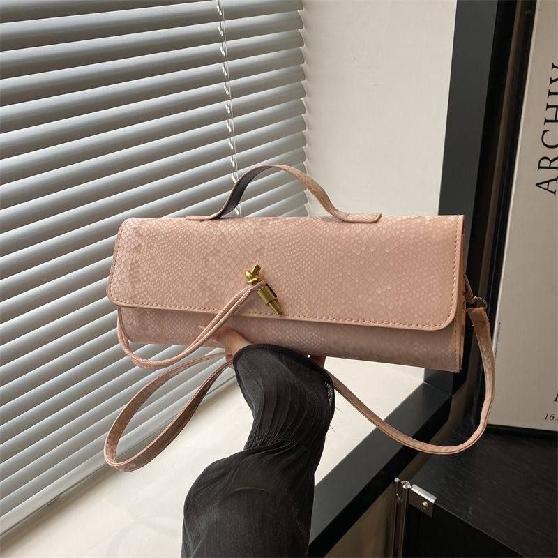 Elegant rectangular baguette clutch bag