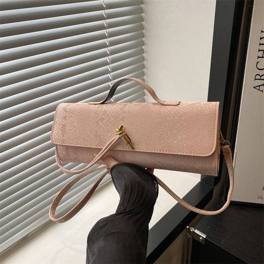 Elegant rectangular baguette clutch bag