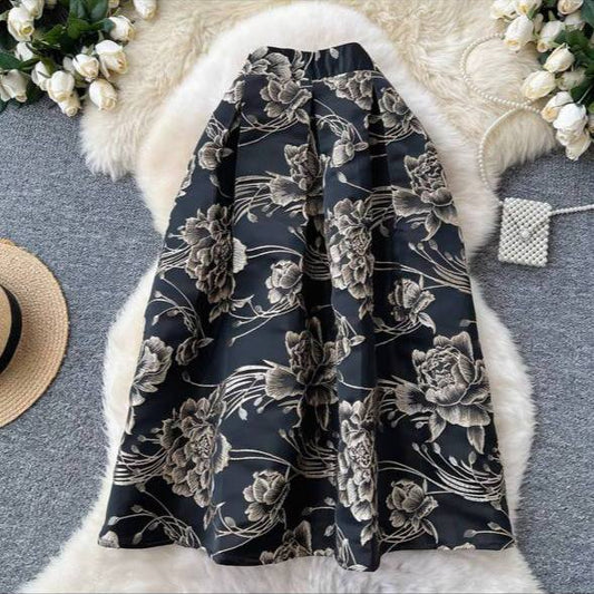 Floral Full-Length Skirt