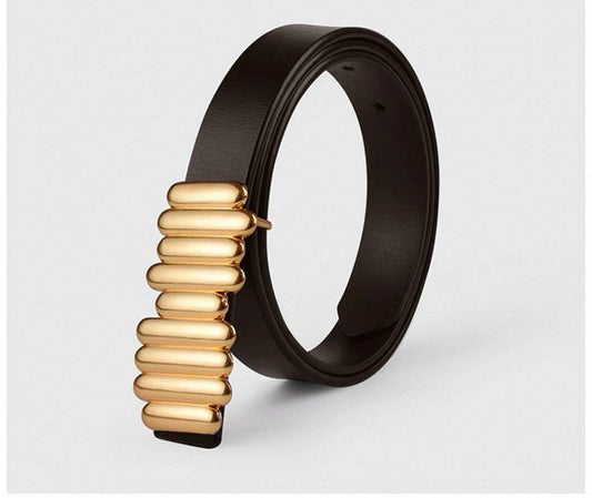 Women's skinny leather belt