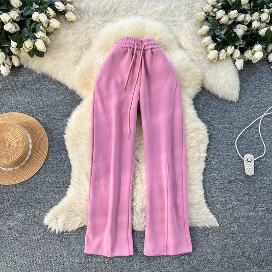 Pink wide leg lounge pants