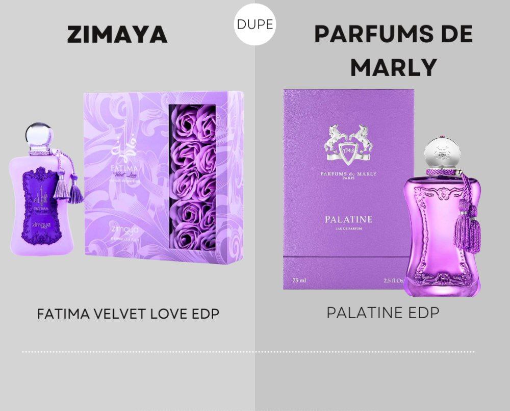 ZIMAYA FATIMA VELVET LOVE EDP 100ML (M) (DUPE PARFUMS DE MARLY PALATINE EDP)